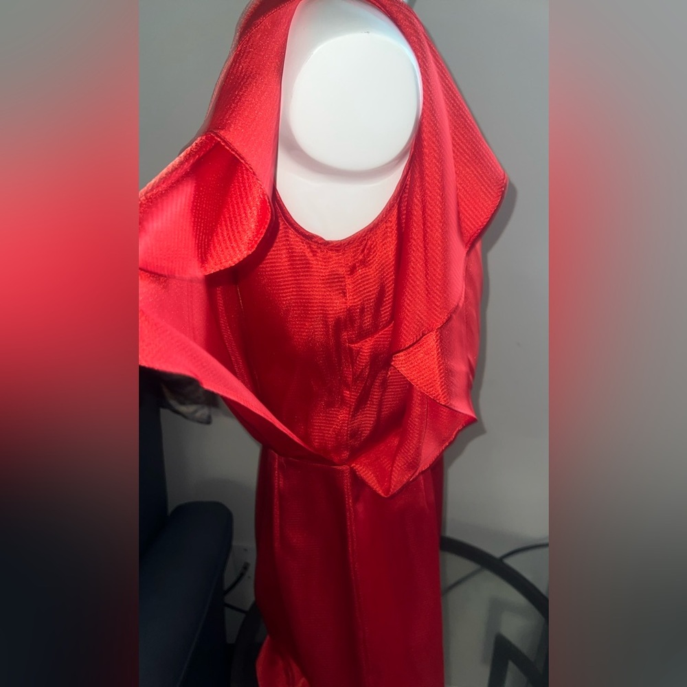 Calvin Klein Red Dolman Sleeve Mini Sundress